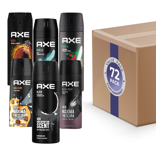Axe Deodorant Body Spray  72 pack - 6 Fragances (12 Fragances/ea) - 150ml/5.07oz